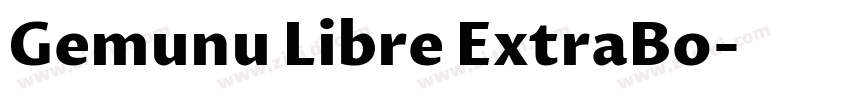 Gemunu Libre ExtraBo字体转换